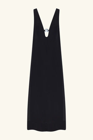 Paloma Plunged Maxi Dress - Black