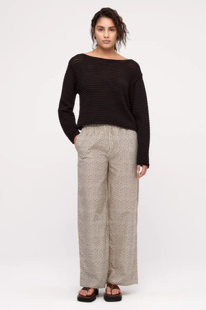 Cotton Silk Pant - Natural Spot