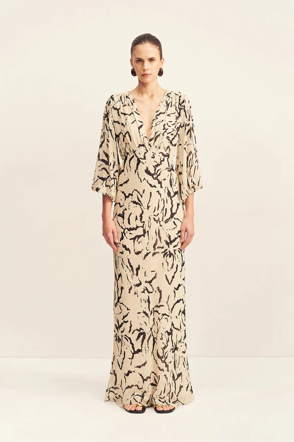 Rea Balloon Sleeve Maxi Dress