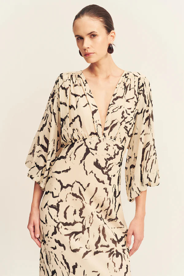 Rea Balloon Sleeve Maxi Dress