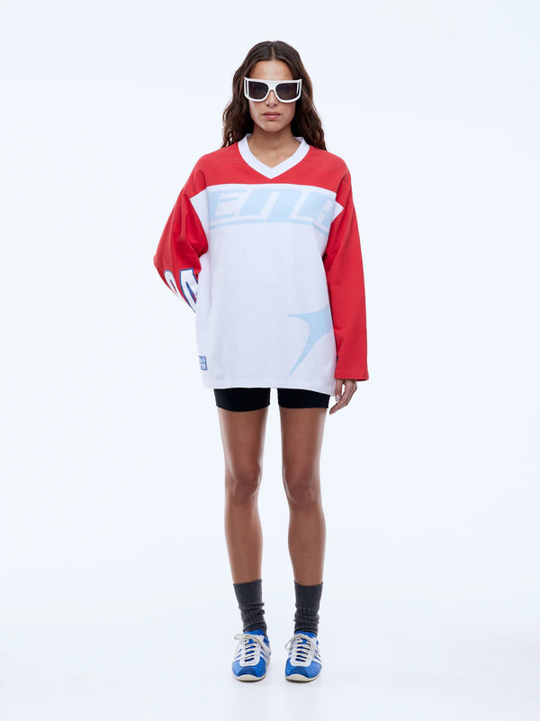 Pelly League Long Sleeve Tee - White Space
