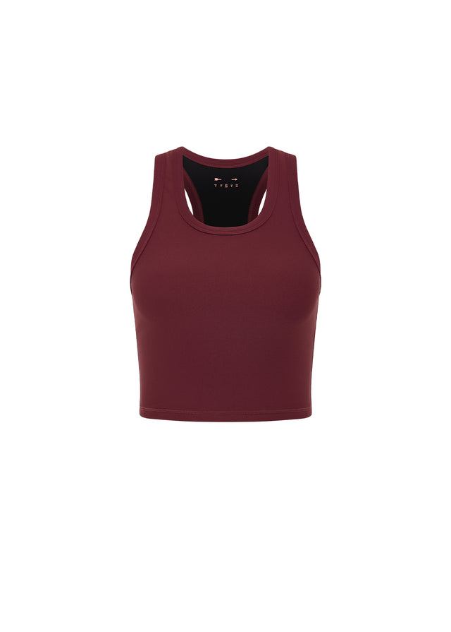Peached Sophie Crop - Maroon