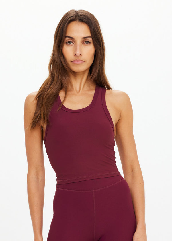 Peached Sophie Crop - Maroon