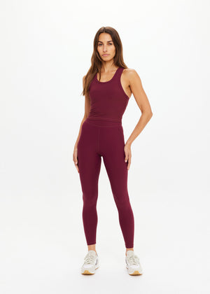 Peached Sophie Crop - Maroon