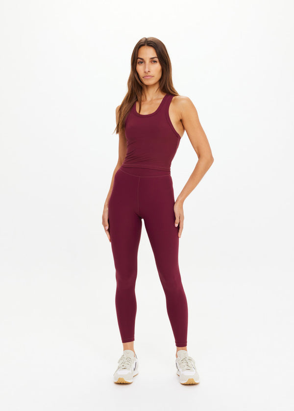 Peached Sophie Crop - Maroon