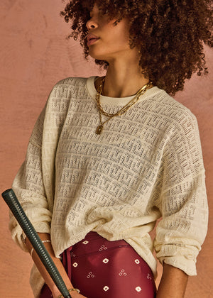 Chennai Yelena Knitted Top - Cream