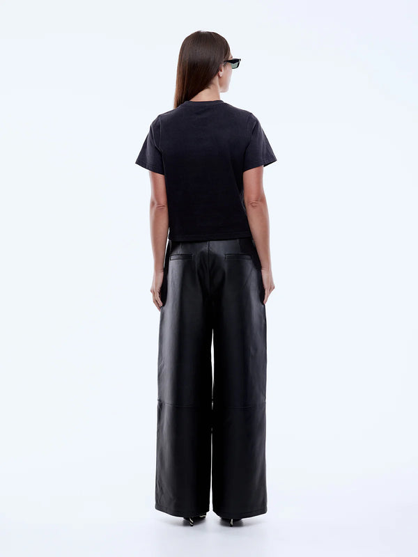 Washed Debossed Relaxed Baby Tee - Washed Black