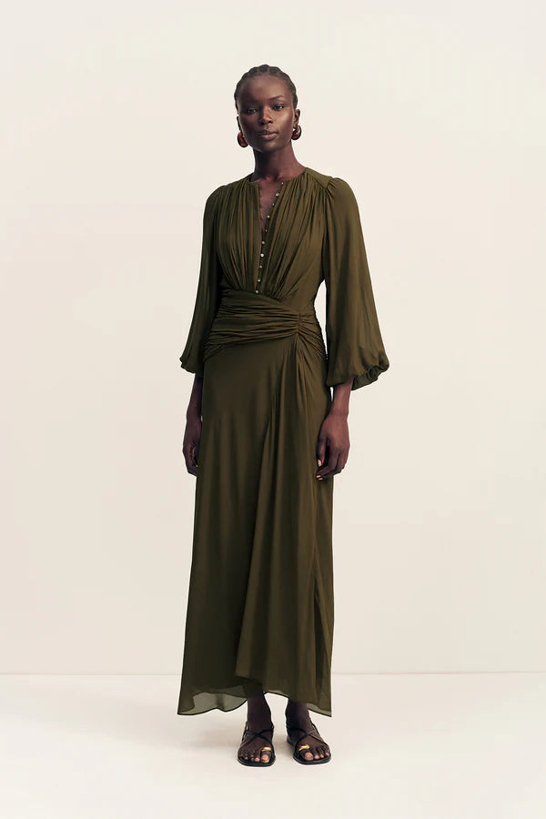 Juno High Neck Maxi Dress - Jungle