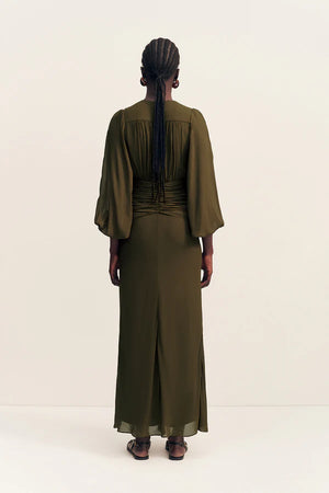 Juno High Neck Maxi Dress - Jungle