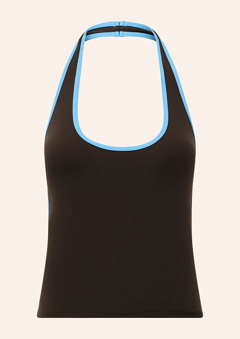 Radar Halter Tank - Coffee/Marina