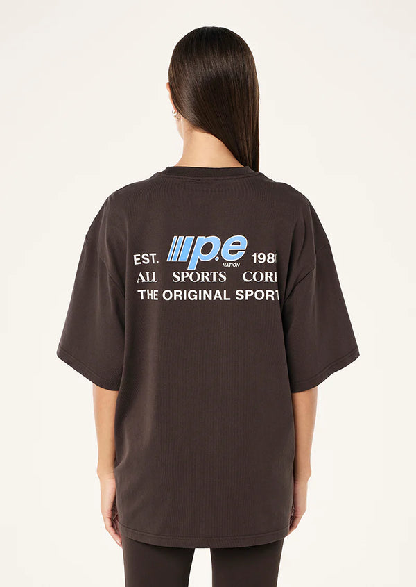 Glide Oversized Tee - Coffee