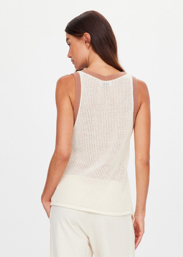 Fenway Wales Knit Tank - Cream