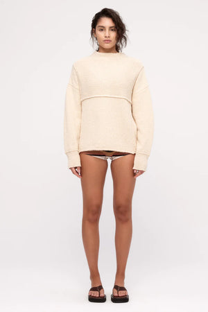 Boucle Knit Jumper - Coconut Solid