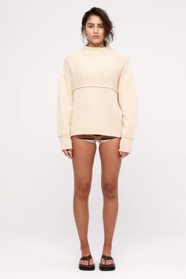 Boucle Knit Jumper - Coconut Solid