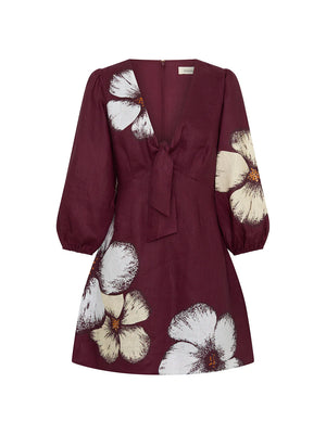 Brodie Tie Front Mini Dress - Butter