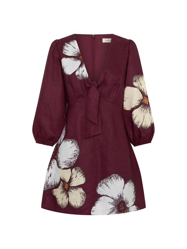 Brodie Tie Front Mini Dress - Butter