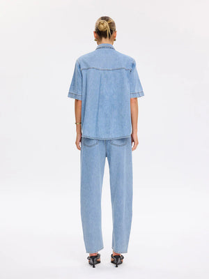 Ariana Denim Shirt - Pale Stone