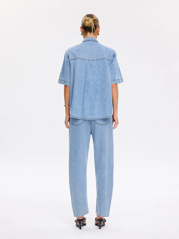 Ariana Denim Shirt - Pale Stone
