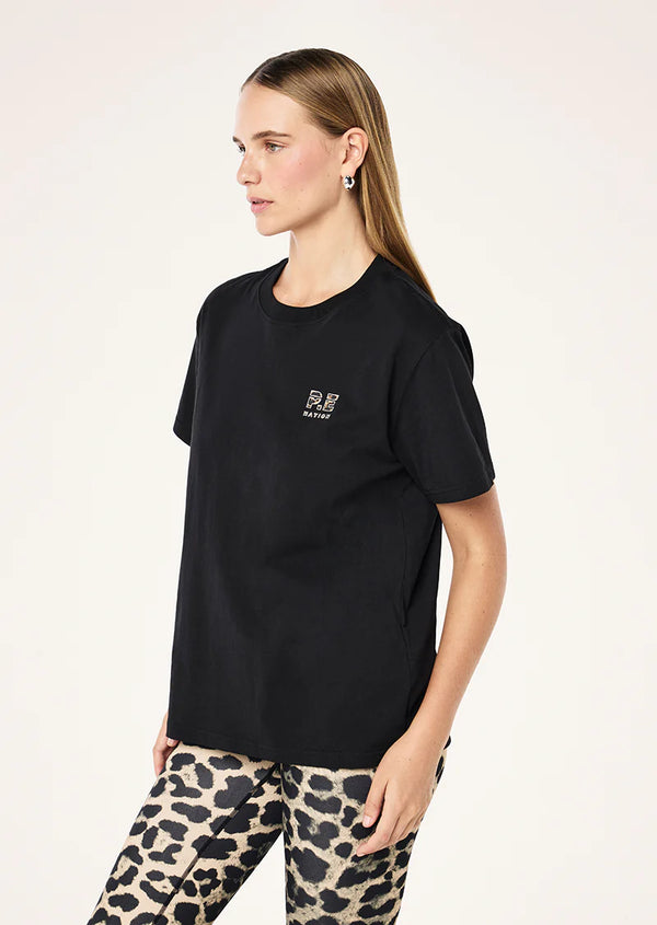 Heads Up Tee - Black/Leopard
