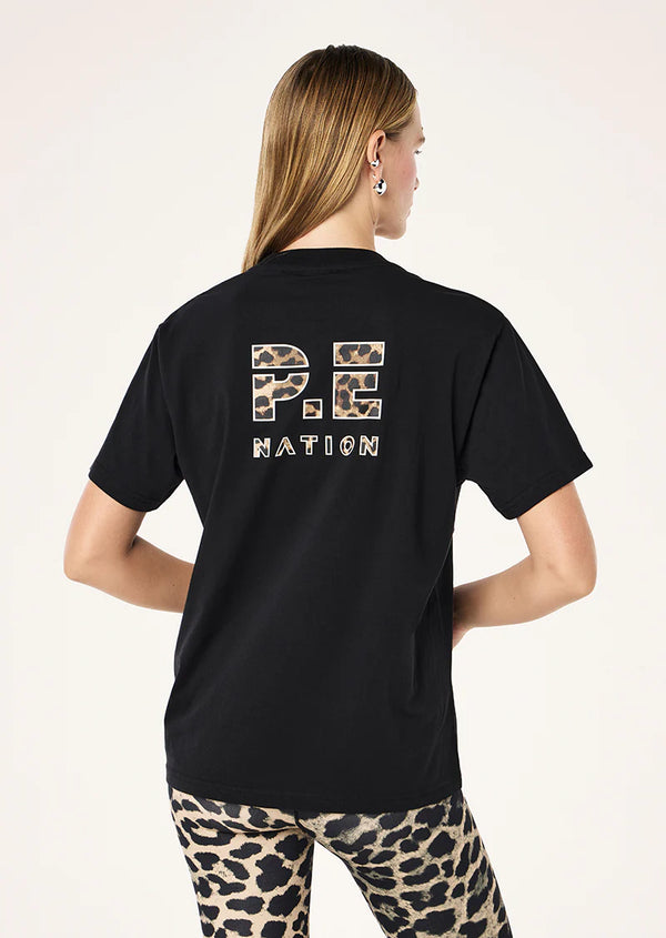 Heads Up Tee - Black/Leopard