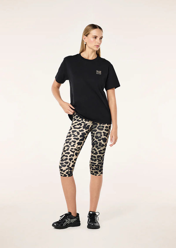 Heads Up Tee - Black/Leopard