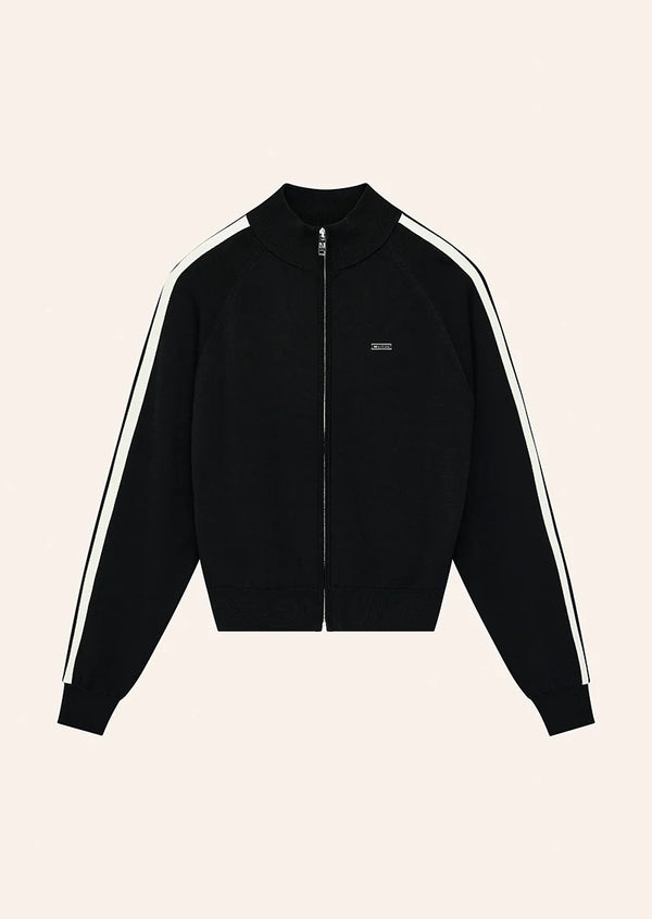 Retreat Knit Jacket - Black/Whisper White