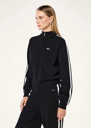 Retreat Knit Jacket - Black/Whisper White