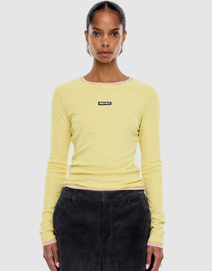 Blair Longsleeve Top - CelestialYellow /Oat