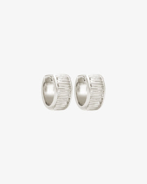 Arete Wide Huggies - Silver