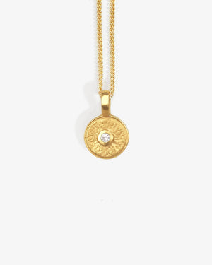Mina Necklace Diamond - Gold Vermeil
