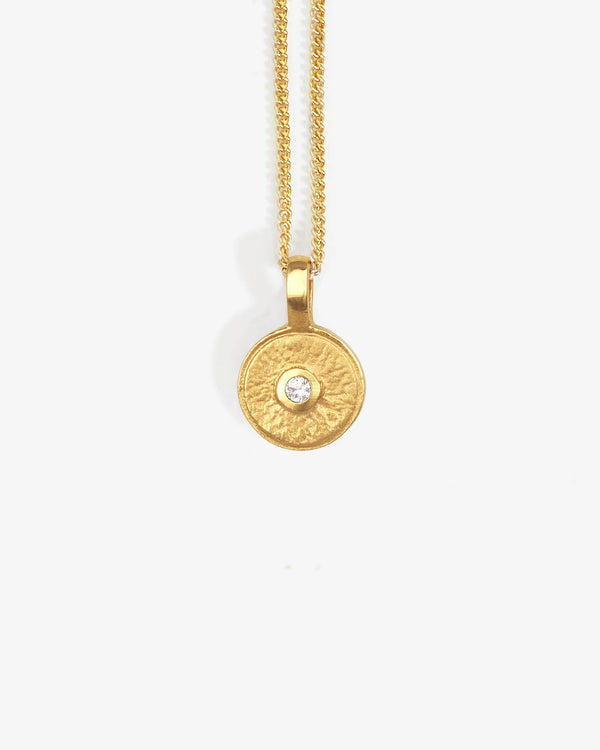 Mina Necklace Diamond - Gold Vermeil