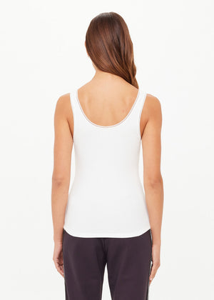 Del Rey Pointelle Tank Top - Natural