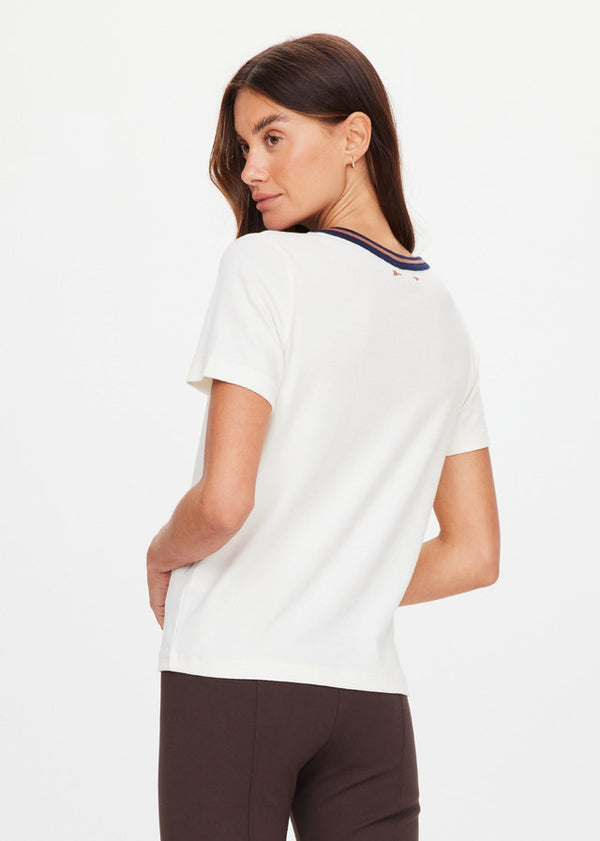 Zahra Rib Tee - Natural