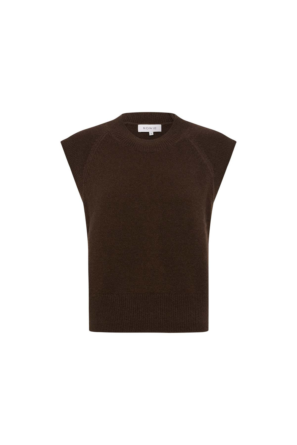 Quinn Merino Knit Vest - Dark Cocoa