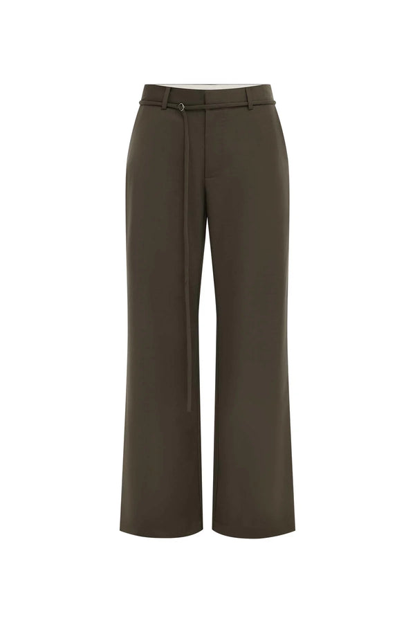 Marin Wool Suit Pants - Chestnut