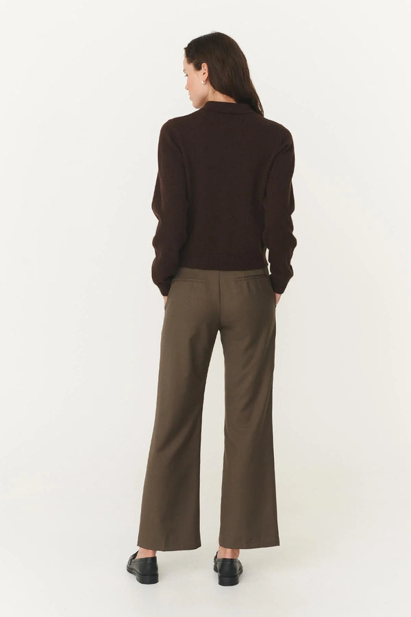 Marin Wool Suit Pants - Chestnut
