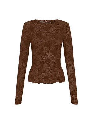 Victoria Lace Top - Chocolate