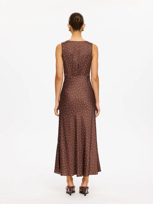 Edie Midi Dress - Brown