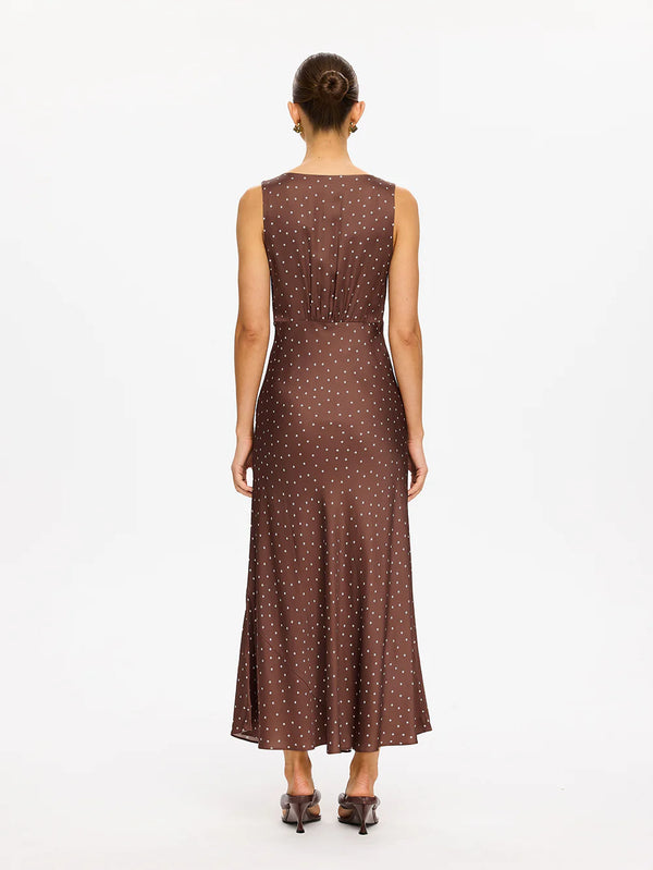 Edie Midi Dress - Brown