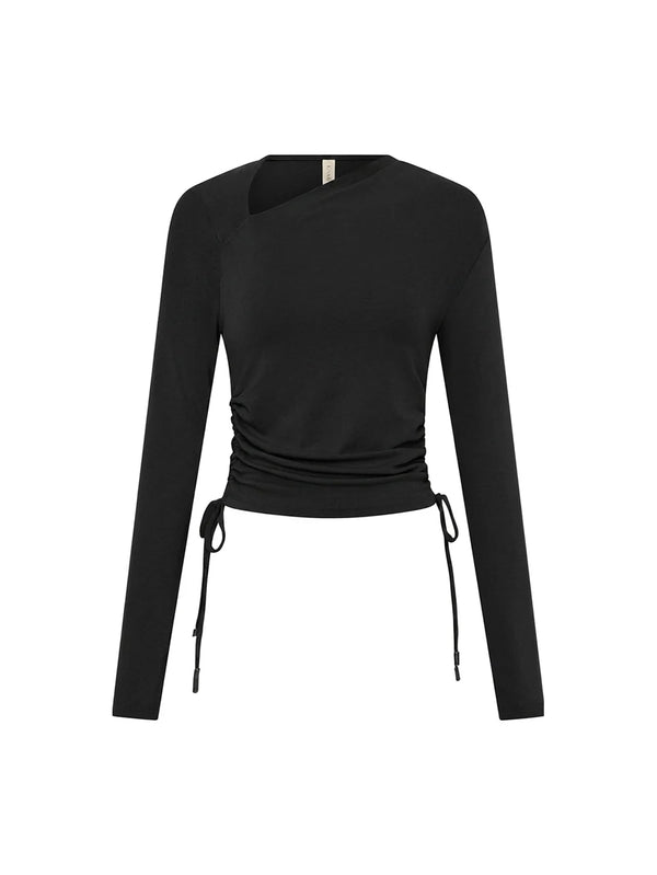 Annika Jersey Top - Black