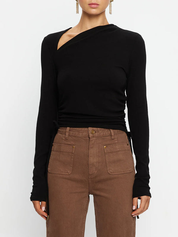 Annika Jersey Top - Black