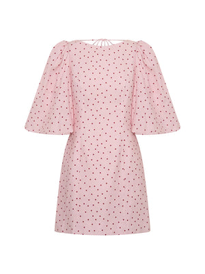 Sia Bubble Sleeve Mini Dress - Pink