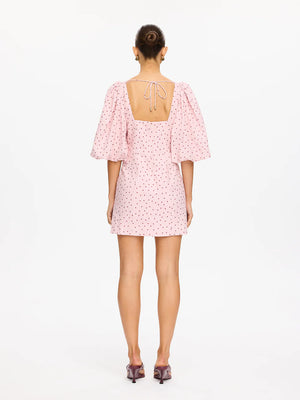 Sia Bubble Sleeve Mini Dress - Pink