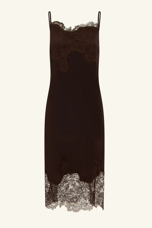 Lucia Lace Midi Dress - Espresso