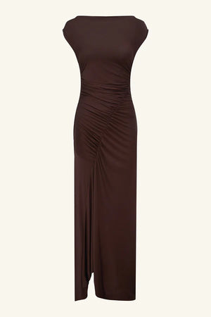 Miro Gathered Maxi Dress - Ristretto