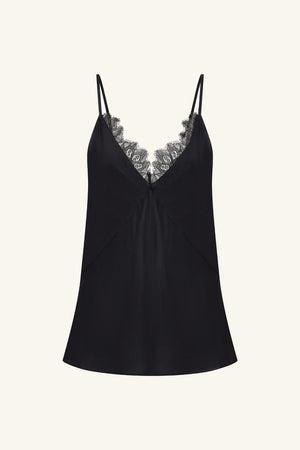 Maisie Lace Cami- Black