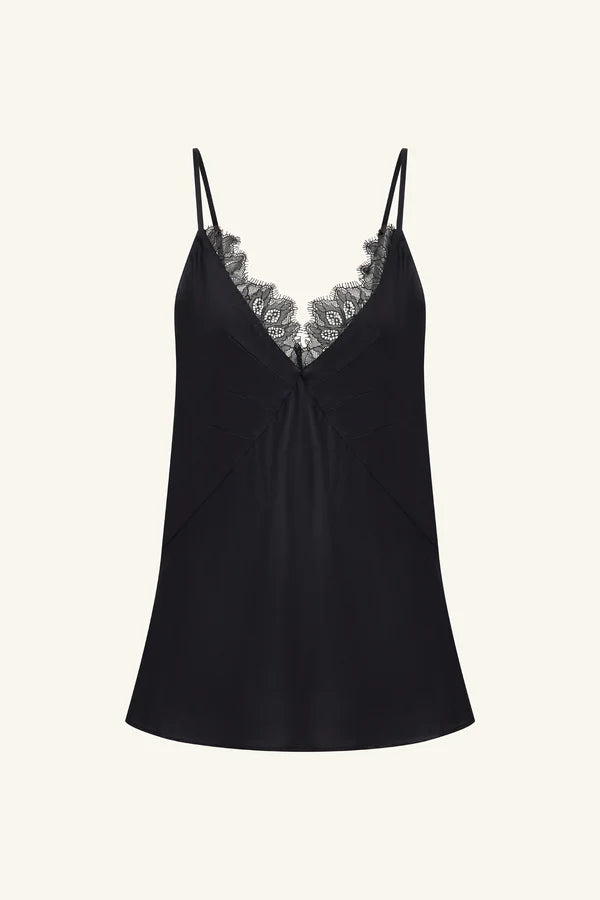 Maisie Lace Cami- Black