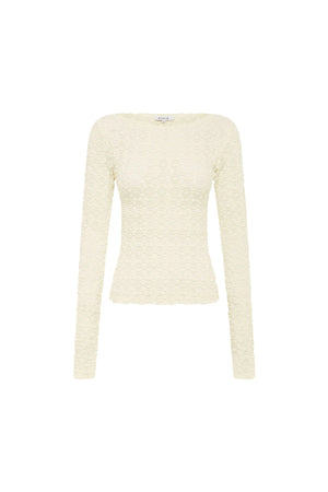 Samantha Clover Lace Top - Creme