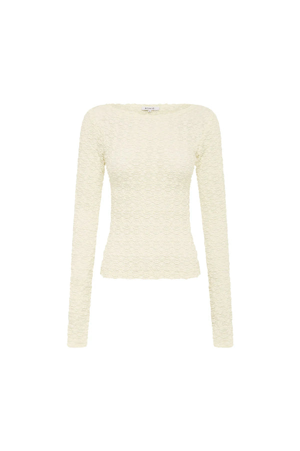 Samantha Clover Lace Top - Creme