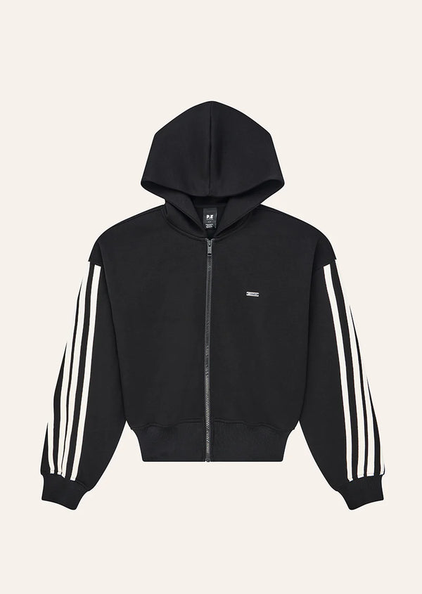 Flip Side Zip Thru Hoodie - Black